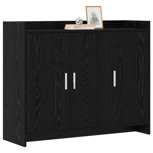 vidaXL Πλαϊνό γραφείο Μαύρη Δρυς 98,5 x 33 x 80 εκ Επεξεργασμένο Ξύλο