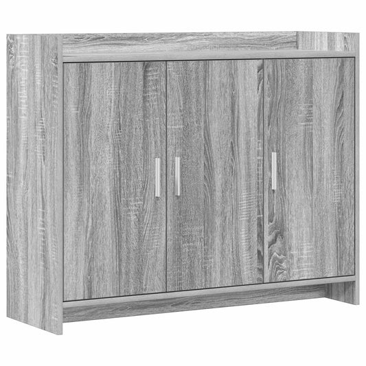 vidaXL Πλαϊνό γραφείο Γκρι Sonoma 98,5 x 33 x 80 εκ Επεξεργασμένο Ξύλο