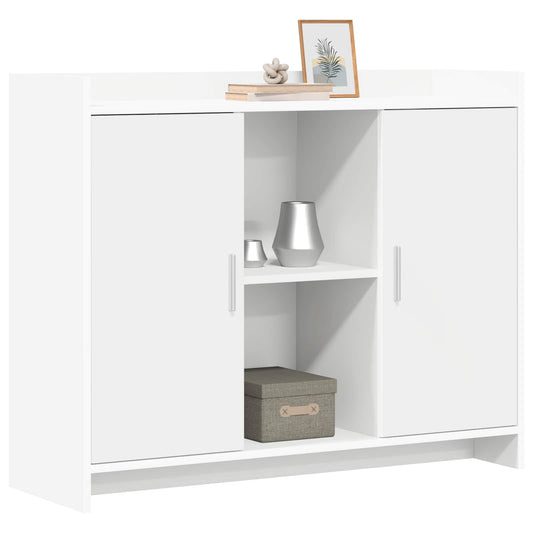 vidaXL Πλαϊνό γραφείο Λευκό 98,5 x 33 x 80 εκ Επεξεργασμένο Ξύλο