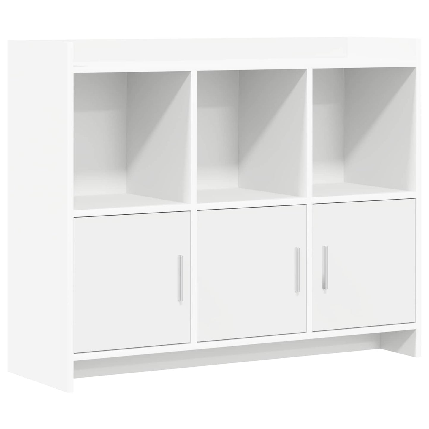 vidaXL Πλαϊνό γραφείο Λευκό 98,5 x 33 x 80 εκ Επεξεργασμένο Ξύλο