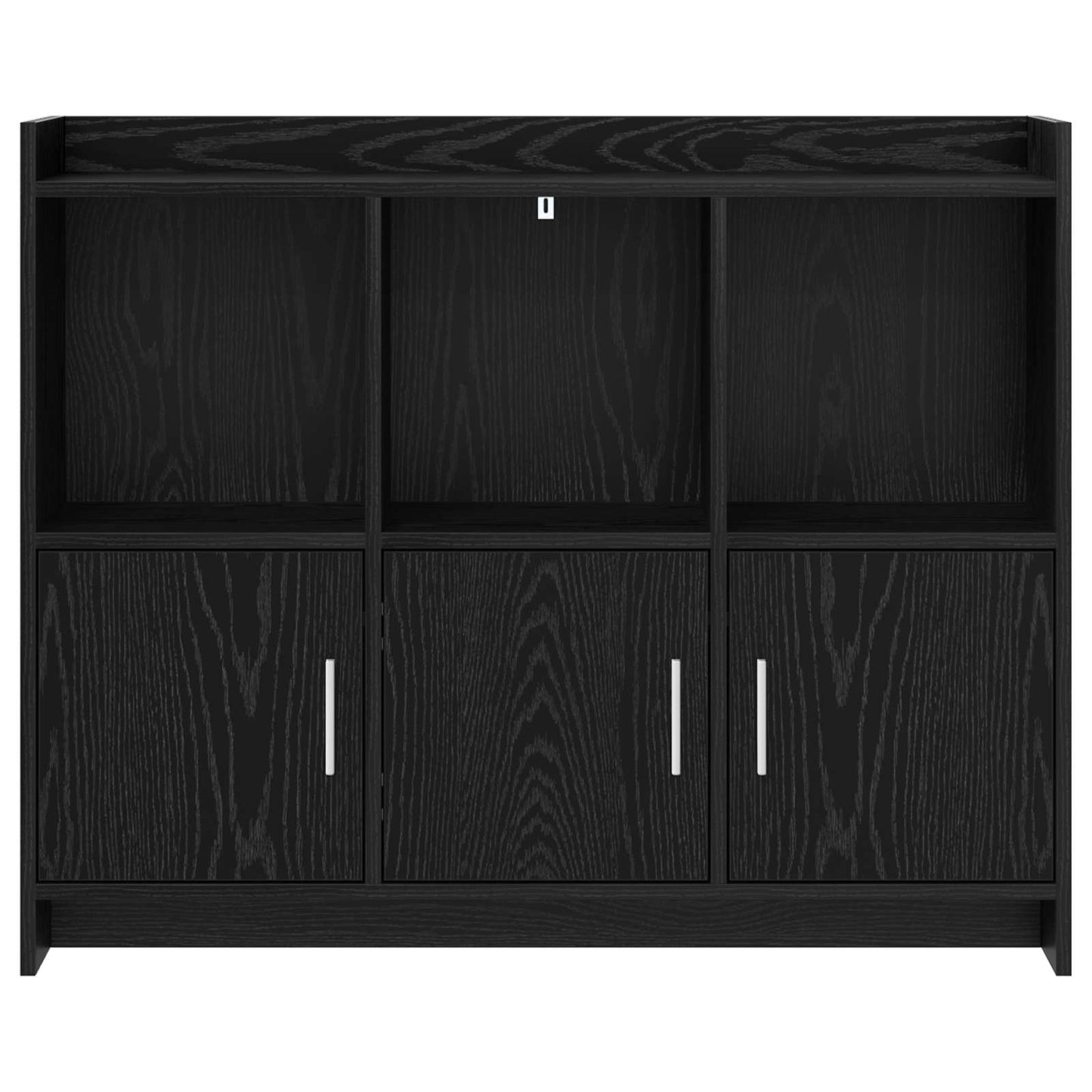 vidaXL Πλαϊνό γραφείο Μαύρη Δρυς 98,5 x 33 x 80 εκ Επεξεργασμένο Ξύλο