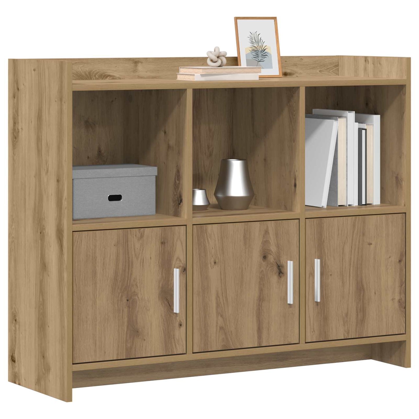 vidaXL Πλαϊνό γραφείο Artisan Δρυς 98,5 x 33 x 80 εκ
