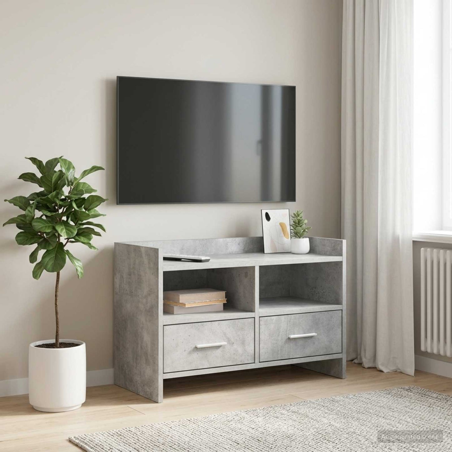 vidaXL Ντουλάπι TV 71,5 x 33 x 47 εκ. Γκρι Σκυροδέματος