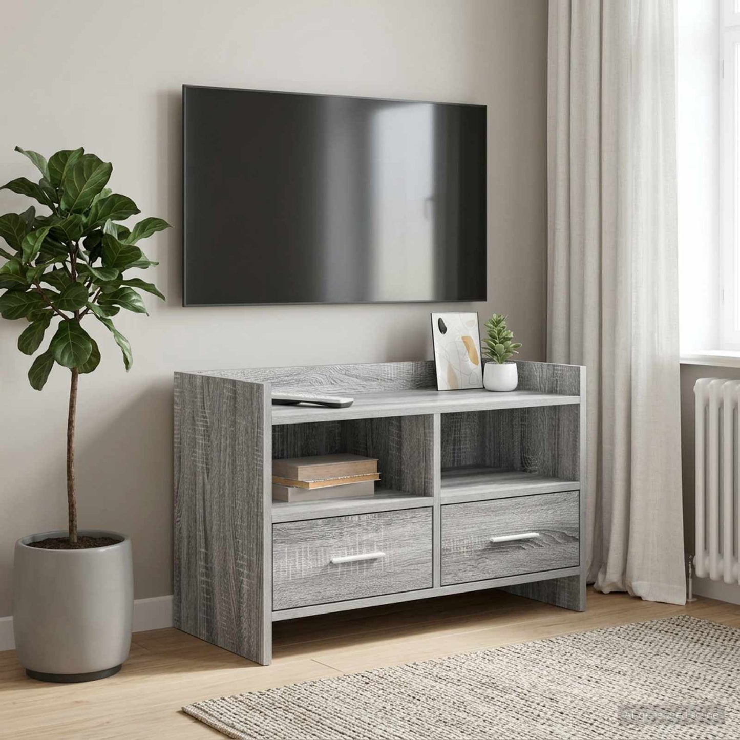 vidaXL Ντουλάπι TV 71,5 x 33 x 47 εκ. Γκρι Sonoma Επεξεργασμένο Ξύλο