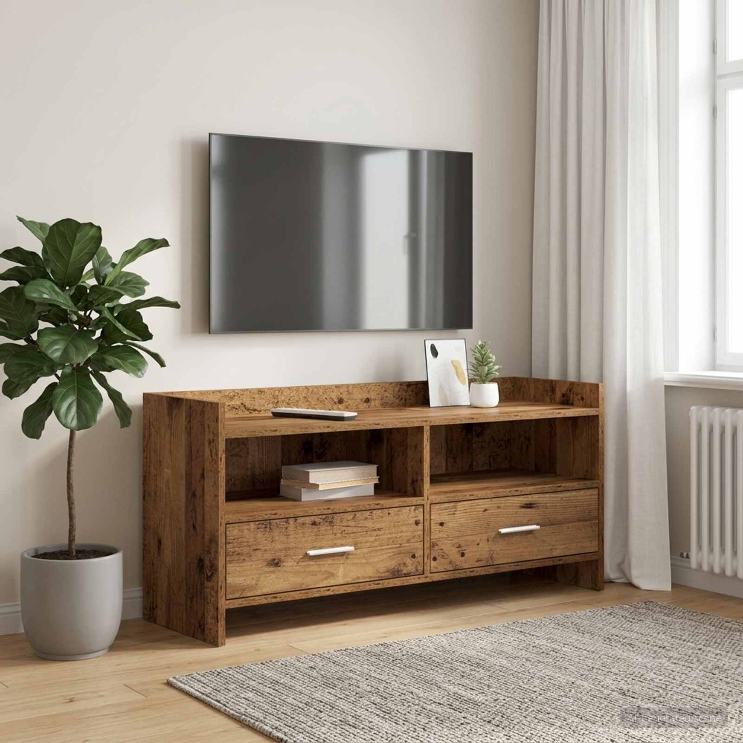 vidaXL Ντουλάπι TV 100 x 33 x 47 εκ Παλαιωμένο ξύλο Επεξεργασμένο Ξύλο