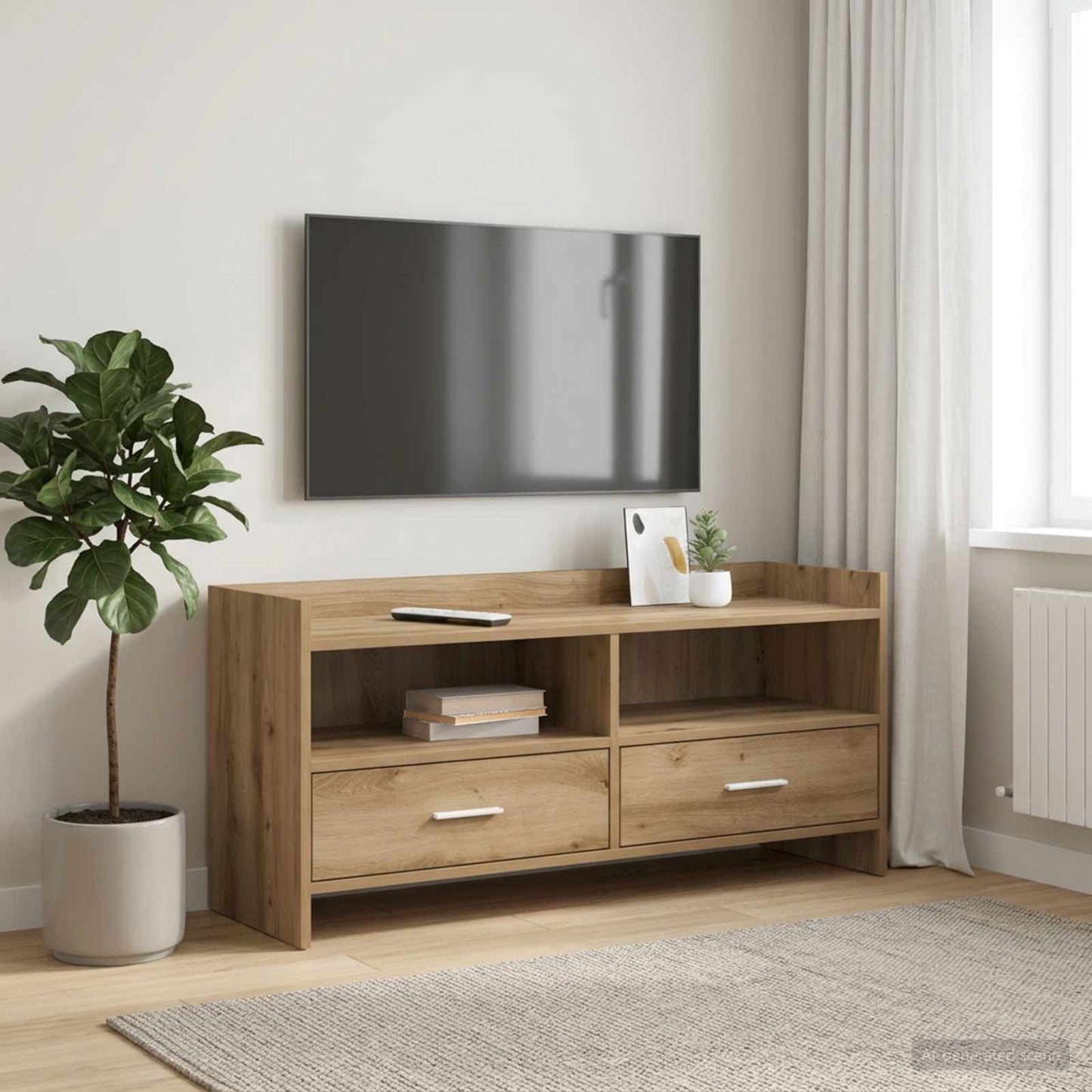 vidaXL Ντουλάπι TV 100 x 33 x 47 εκ Artisan Δρυς Επεξεργασμένο Ξύλο