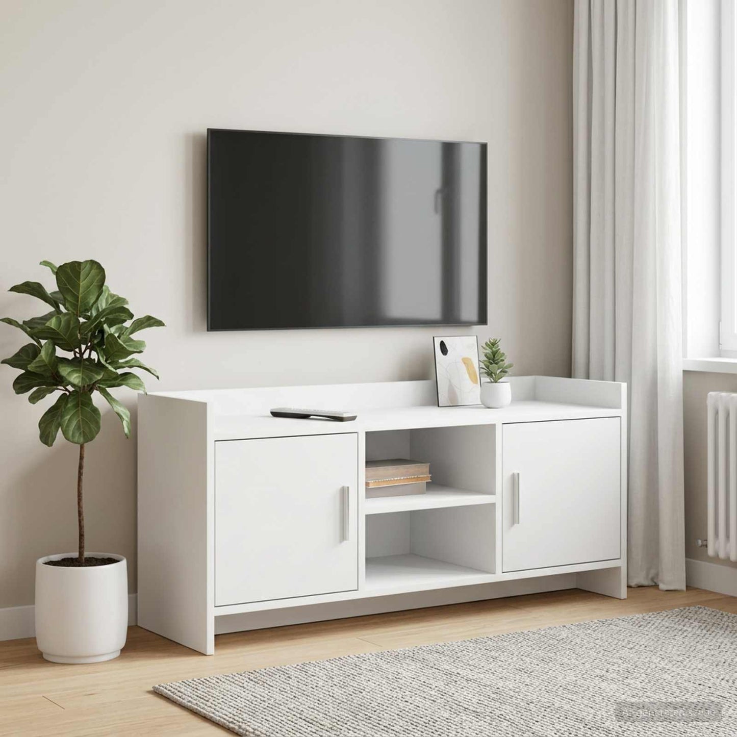 vidaXL Ντουλάπι TV 102 x 33 x 47 εκ Λευκό Επεξεργασμένο Ξύλο