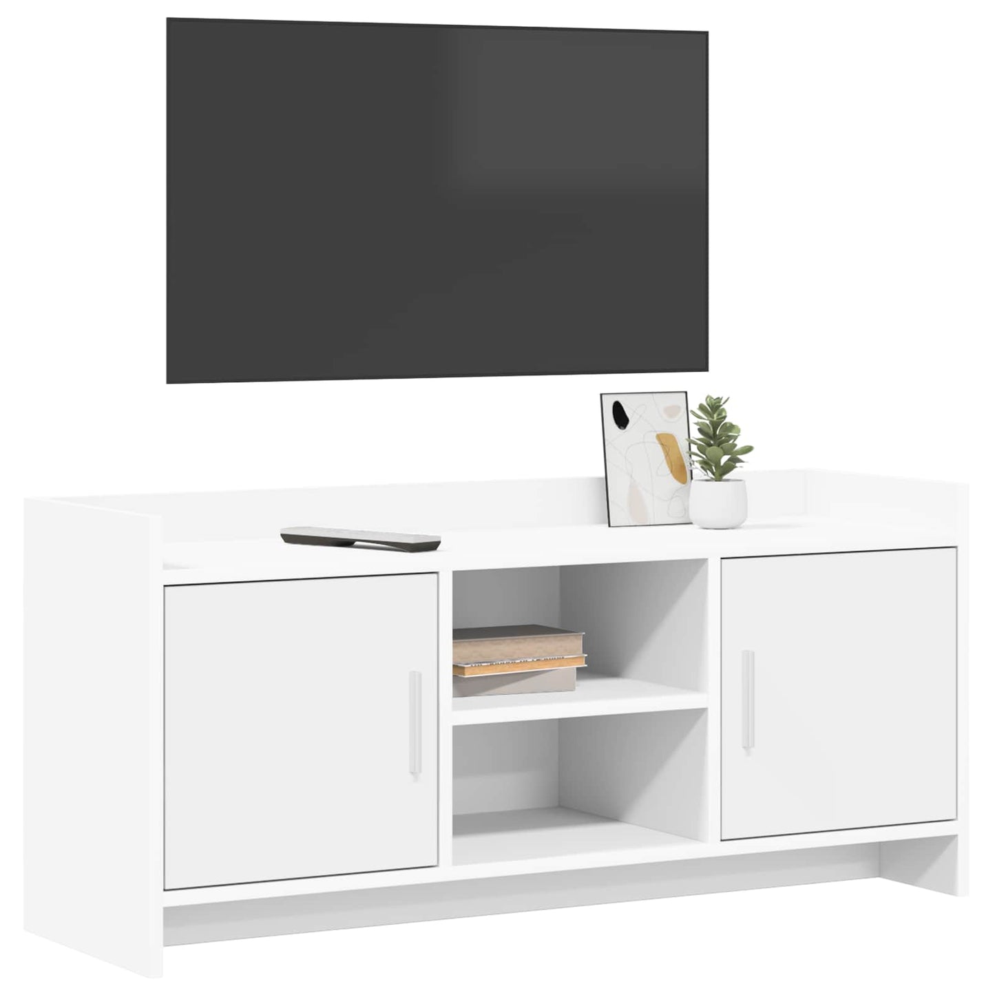 vidaXL Ντουλάπι TV 102 x 33 x 47 εκ Λευκό Επεξεργασμένο Ξύλο