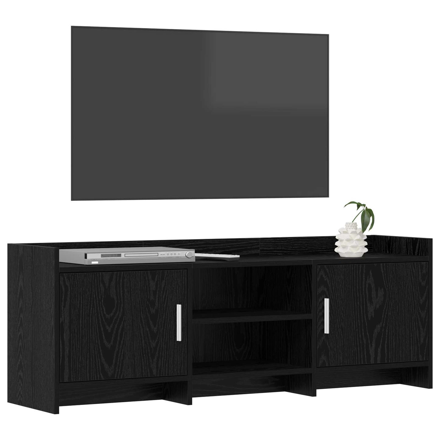 vidaXL Ντουλάπι TV 130 x 33 x 47 εκ Μαύρη Δρυς Επεξεργασμένο Ξύλο