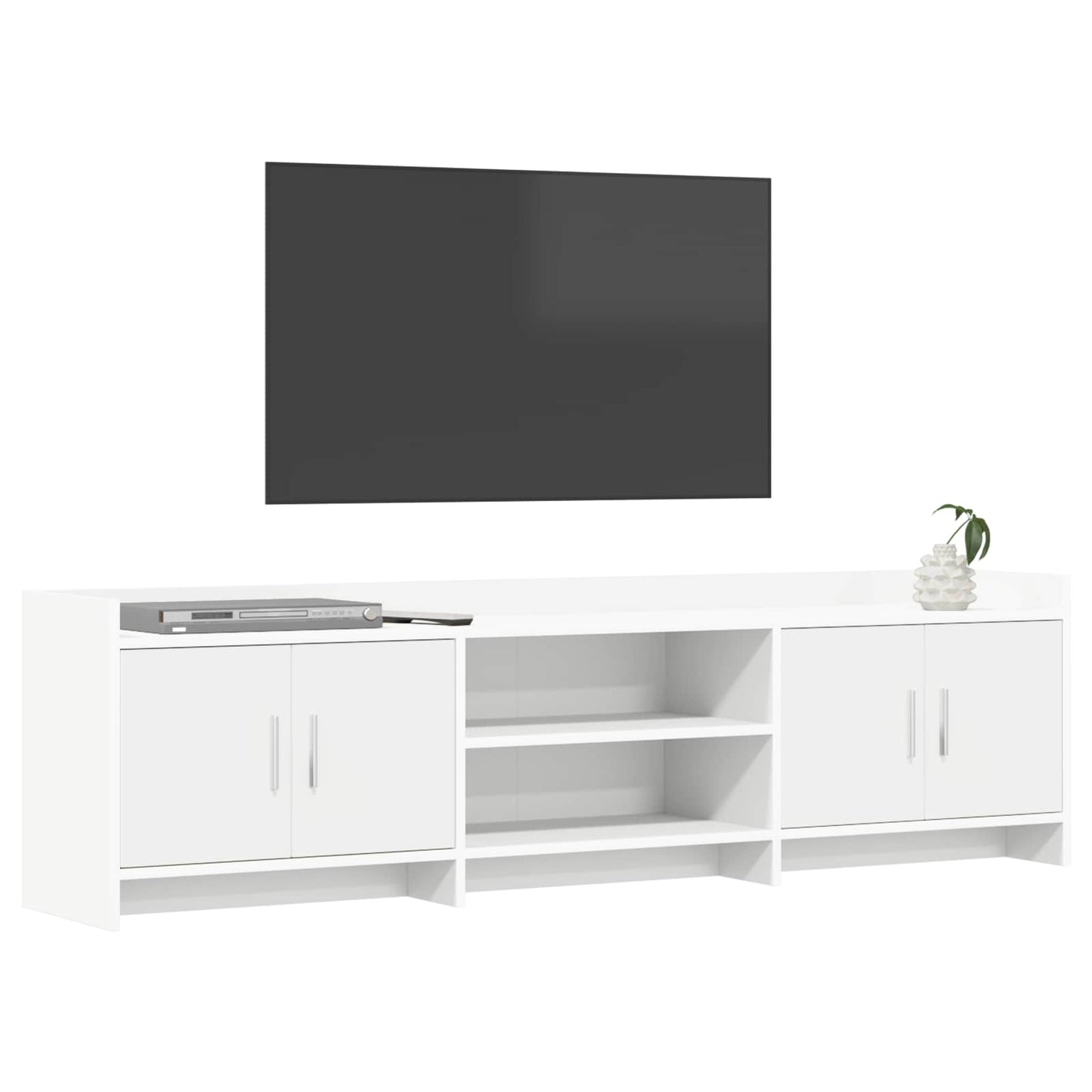 vidaXL Ντουλάπι TV 168 x 33 x 47 εκ. Λευκό Επεξεργασμένο Ξύλο