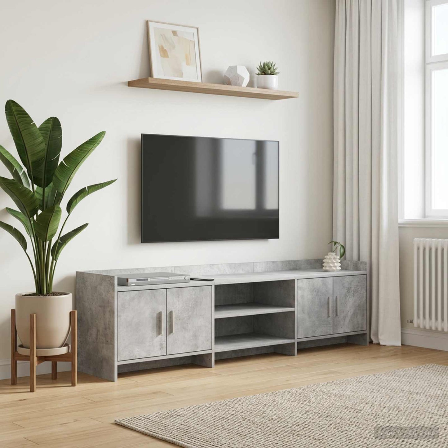 vidaXL Ντουλάπι TV 168 x 33 x 47 εκ. Γκρι Σκυροδέματος