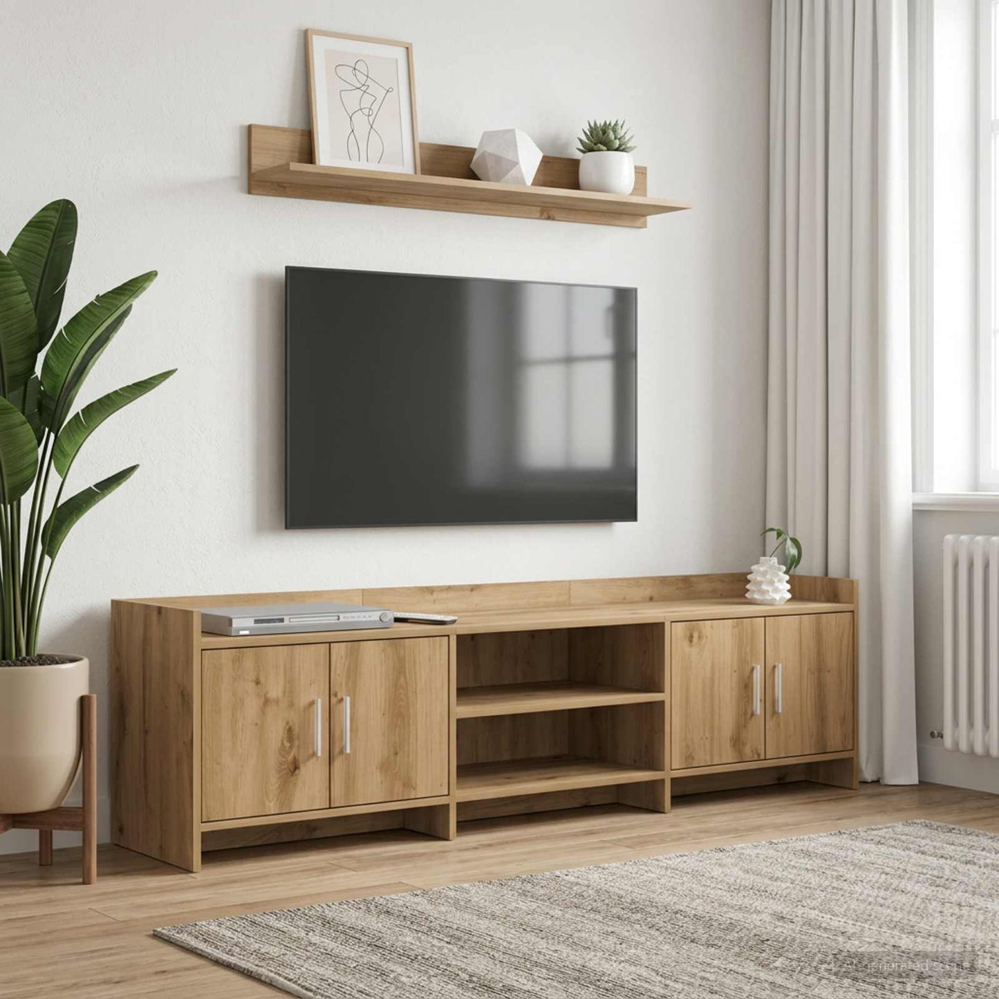 vidaXL Ντουλάπι TV 168 x 33 x 47 εκ. Artisan Δρυς Επεξεργασμένο Ξύλο
