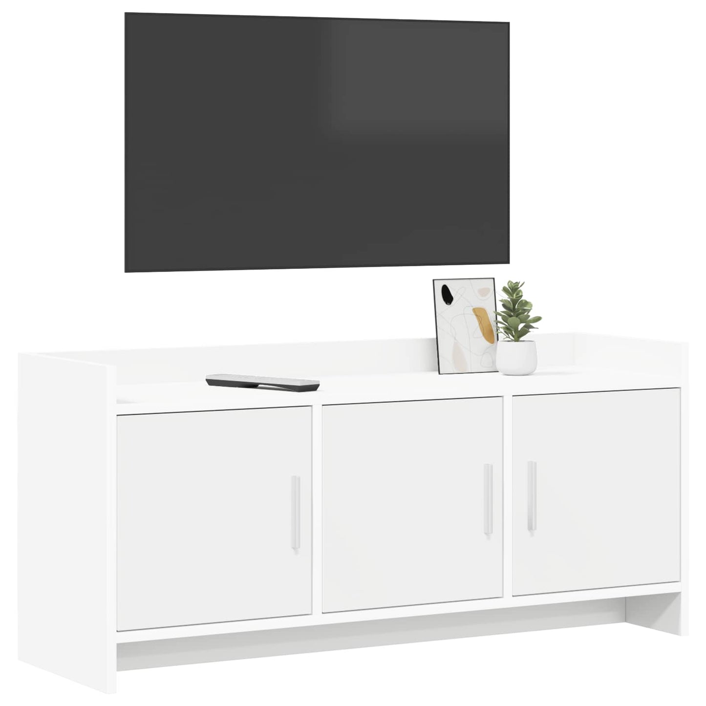 vidaXL Ντουλάπι TV 102 x 33 x 47 εκ Λευκό Επεξεργασμένο Ξύλο