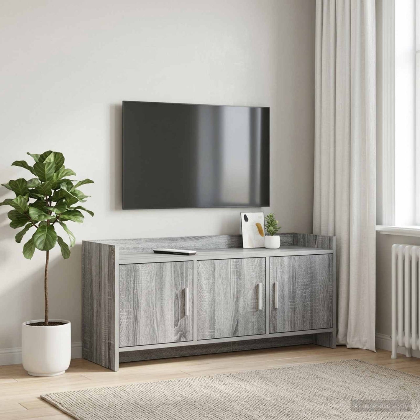 vidaXL Ντουλάπι TV 102 x 33 x 47 εκ Γκρι Sonoma Επεξεργασμένο Ξύλο