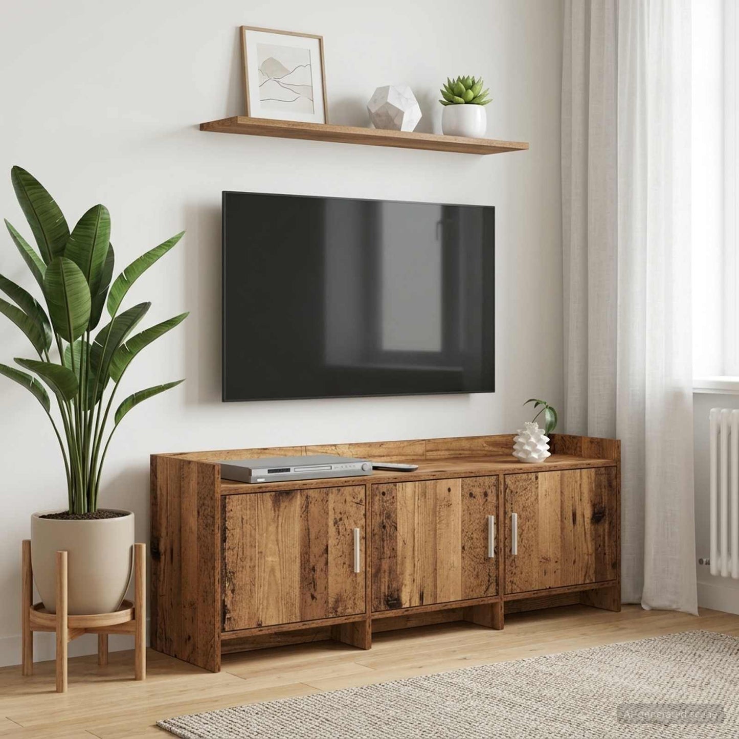 vidaXL Ντουλάπι TV 130 x 33 x 47 εκ Παλαιωμένο ξύλο Επεξεργασμένο Ξύλο
