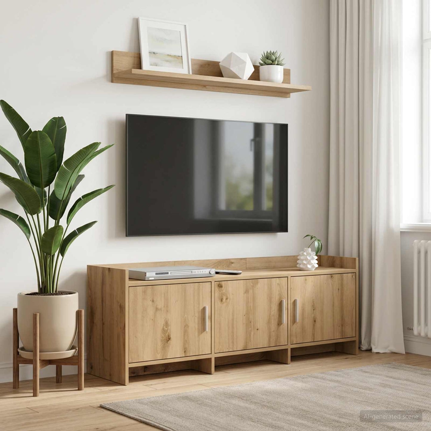 vidaXL Ντουλάπι TV 130 x 33 x 47 εκ Artisan Δρυς Επεξεργασμένο Ξύλο