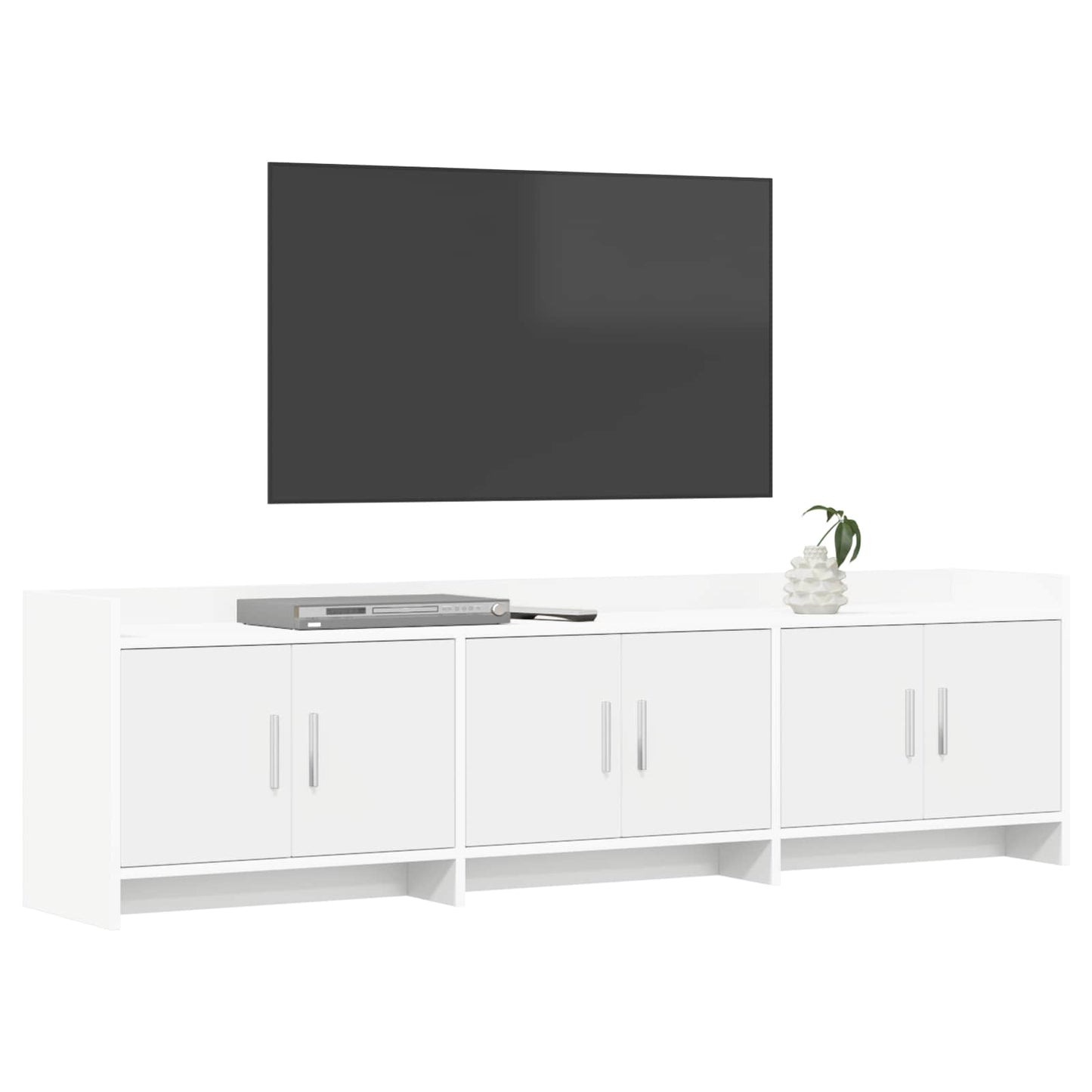 vidaXL Ντουλάπι TV 168 x 33 x 47 εκ. Λευκό Επεξεργασμένο Ξύλο