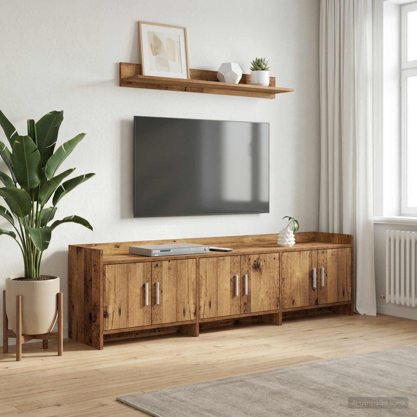 vidaXL Ντουλάπι TV 168 x 33 x 47 εκ. Παλαιωμένο ξύλο