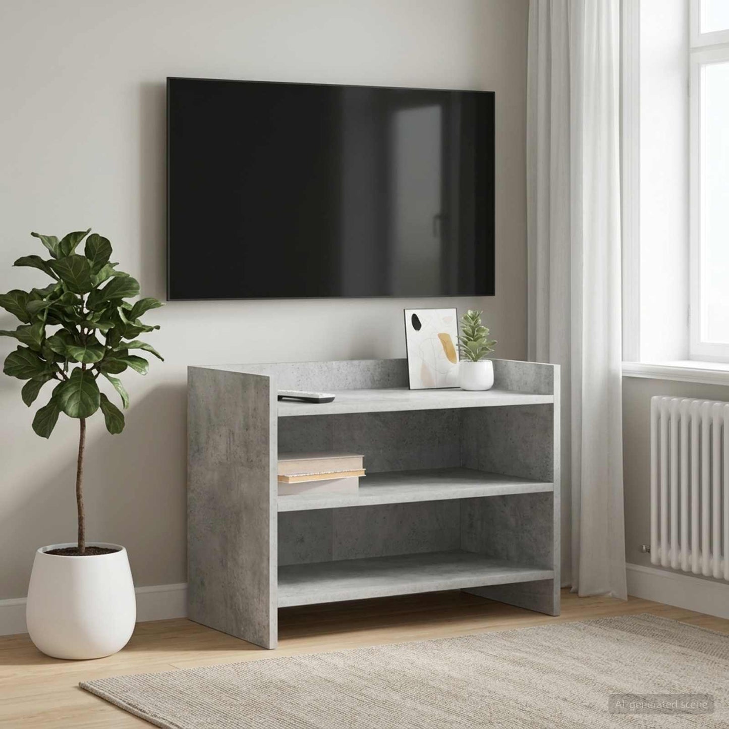 vidaXL Ντουλάπι TV 60 x 33 x 47 εκ. Γκρι Σκυροδέματος