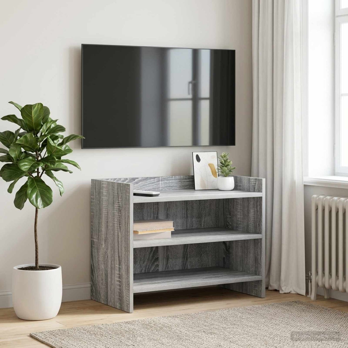 vidaXL Ντουλάπι TV 60 x 33 x 47 εκ. Γκρι Sonoma Επεξεργασμένο Ξύλο