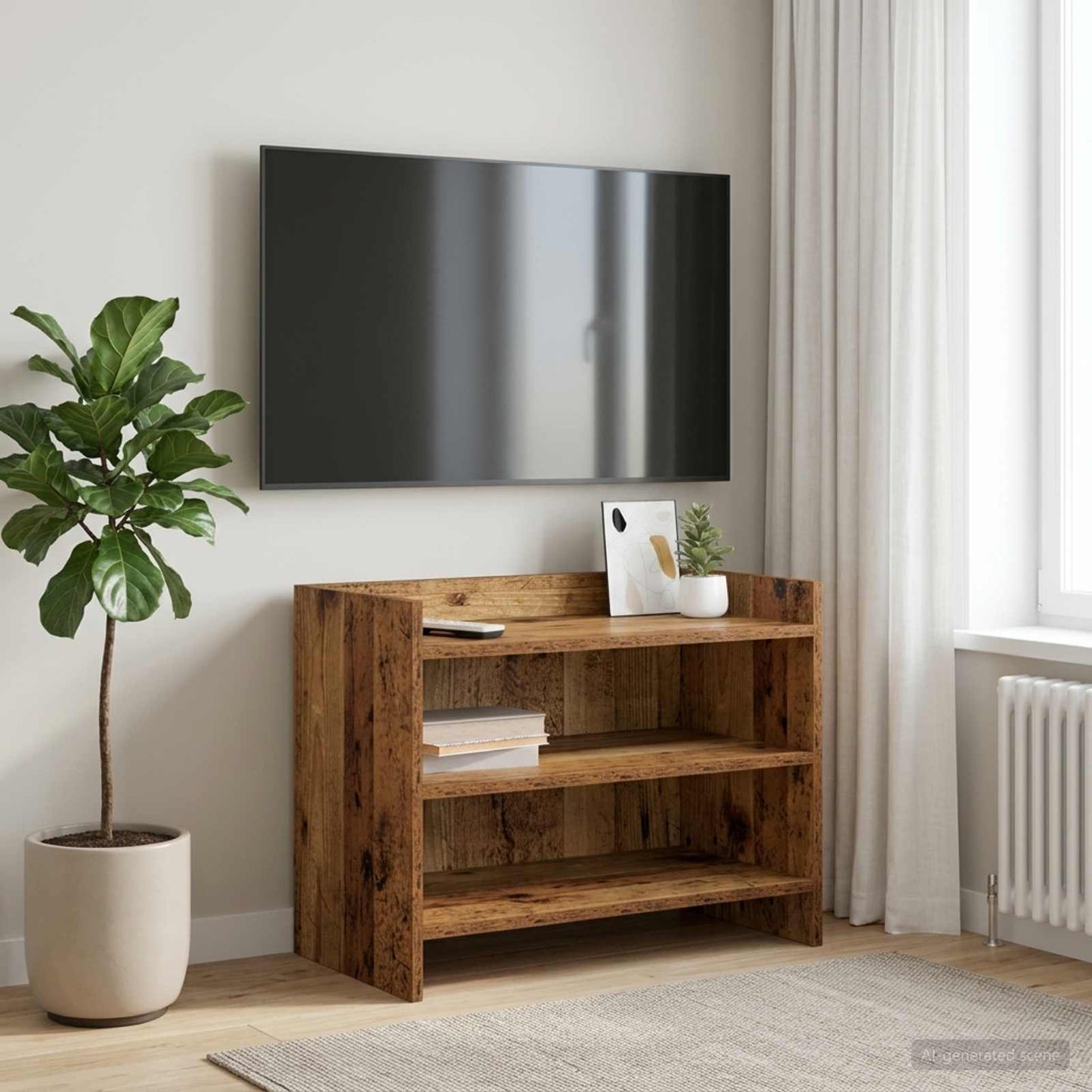 vidaXL Ντουλάπι TV 60 x 33 x 47 εκ. Παλαιωμένο ξύλο Επεξεργασμένο Ξύλο