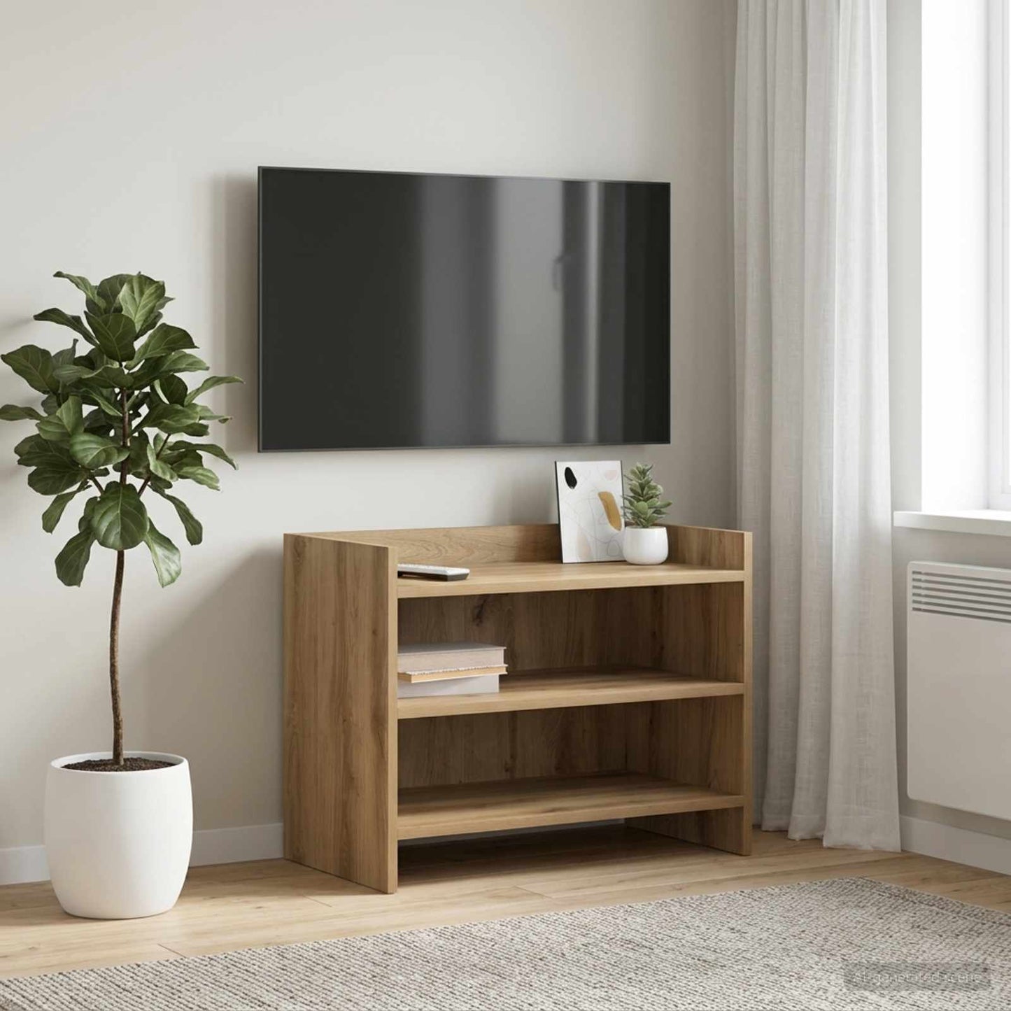 vidaXL Ντουλάπι TV 60 x 33 x 47 εκ. Artisan Δρυς Επεξεργασμένο Ξύλο