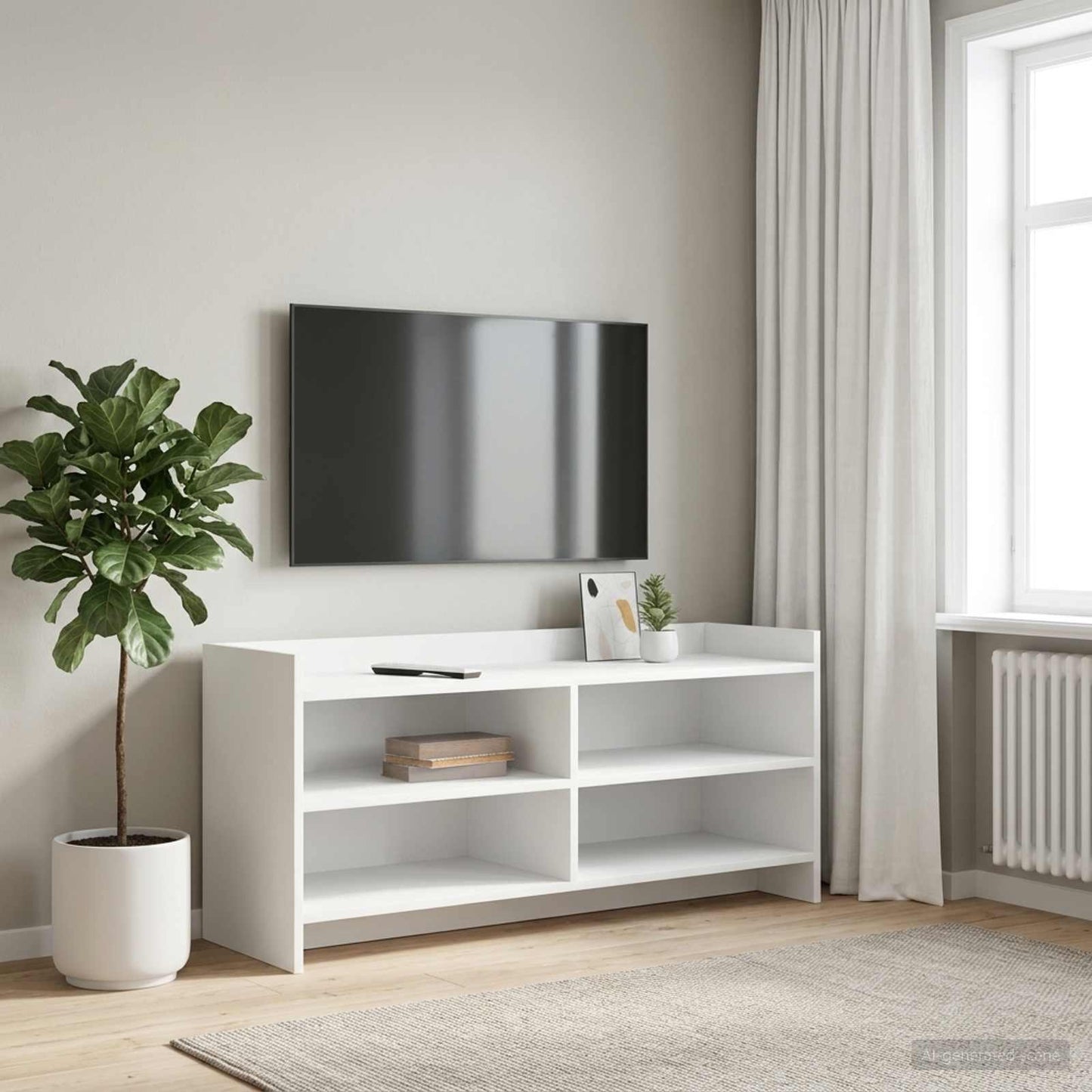 vidaXL Ντουλάπι TV 100 x 33 x 47 εκ Λευκό Επεξεργασμένο Ξύλο