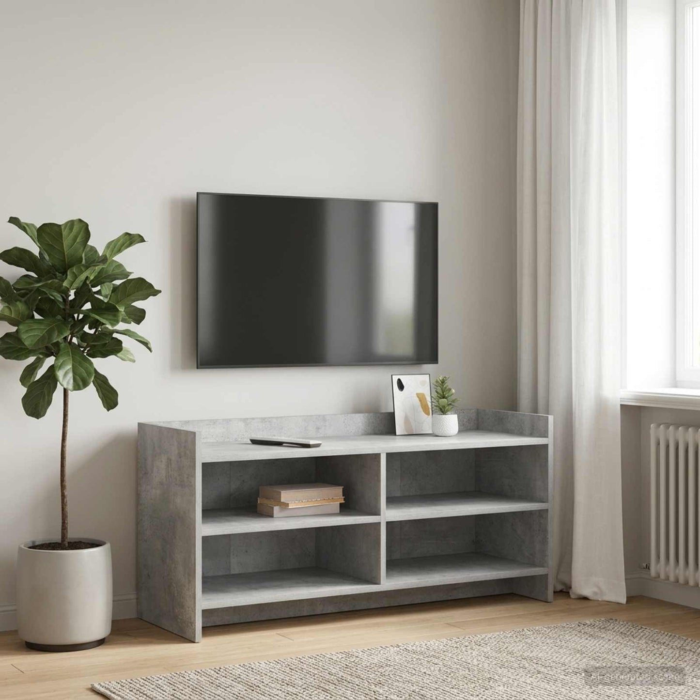 vidaXL Ντουλάπι TV 100 x 33 x 47 εκ Γκρι Σκυροδέματος