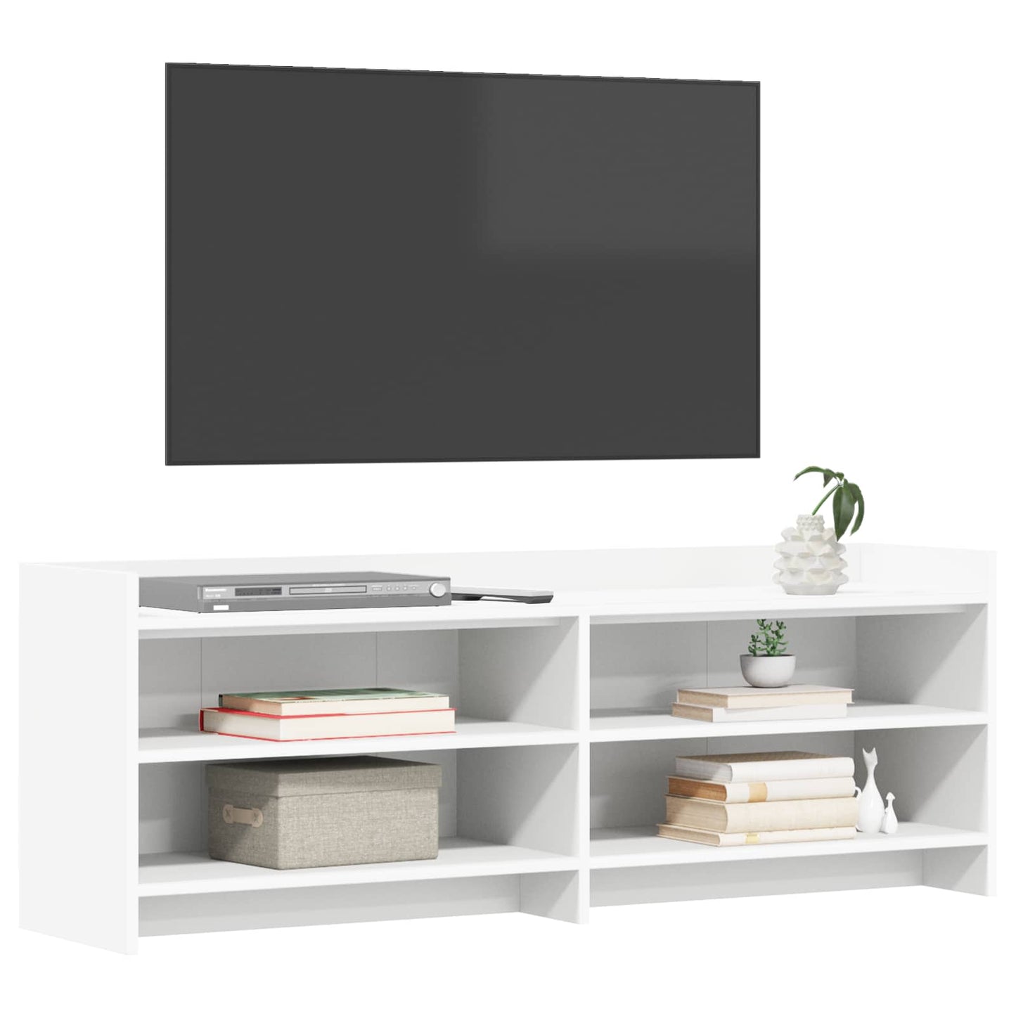 vidaXL Ντουλάπι TV 135 x 33 x 47 εκ. Λευκό Επεξεργασμένο Ξύλο