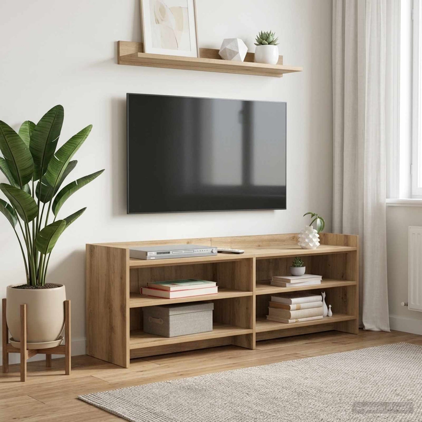 vidaXL Ντουλάπι TV 135 x 33 x 47 εκ. Artisan Δρυς Επεξεργασμένο Ξύλο