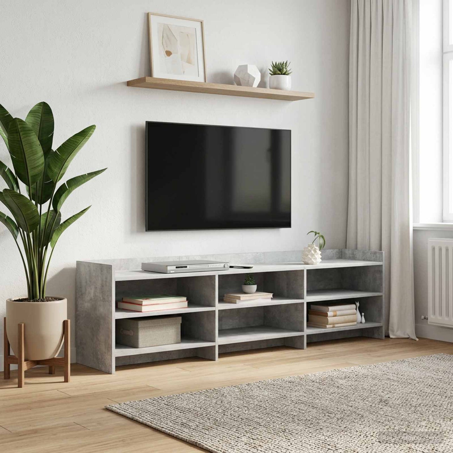 vidaXL Ντουλάπι TV 168 x 33 x 47 εκ. Γκρι Σκυροδέματος