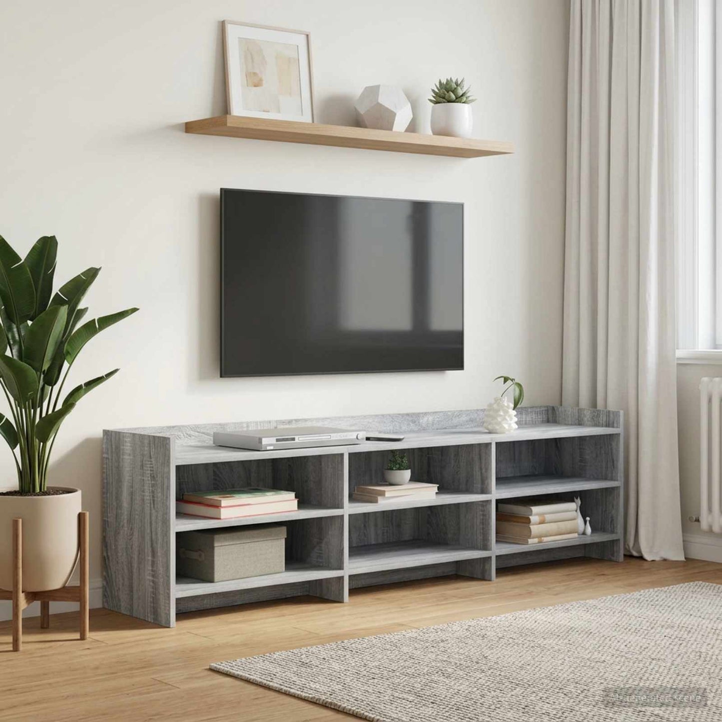 vidaXL Ντουλάπι TV 168 x 33 x 47 εκ. Γκρι Sonoma Επεξεργασμένο Ξύλο