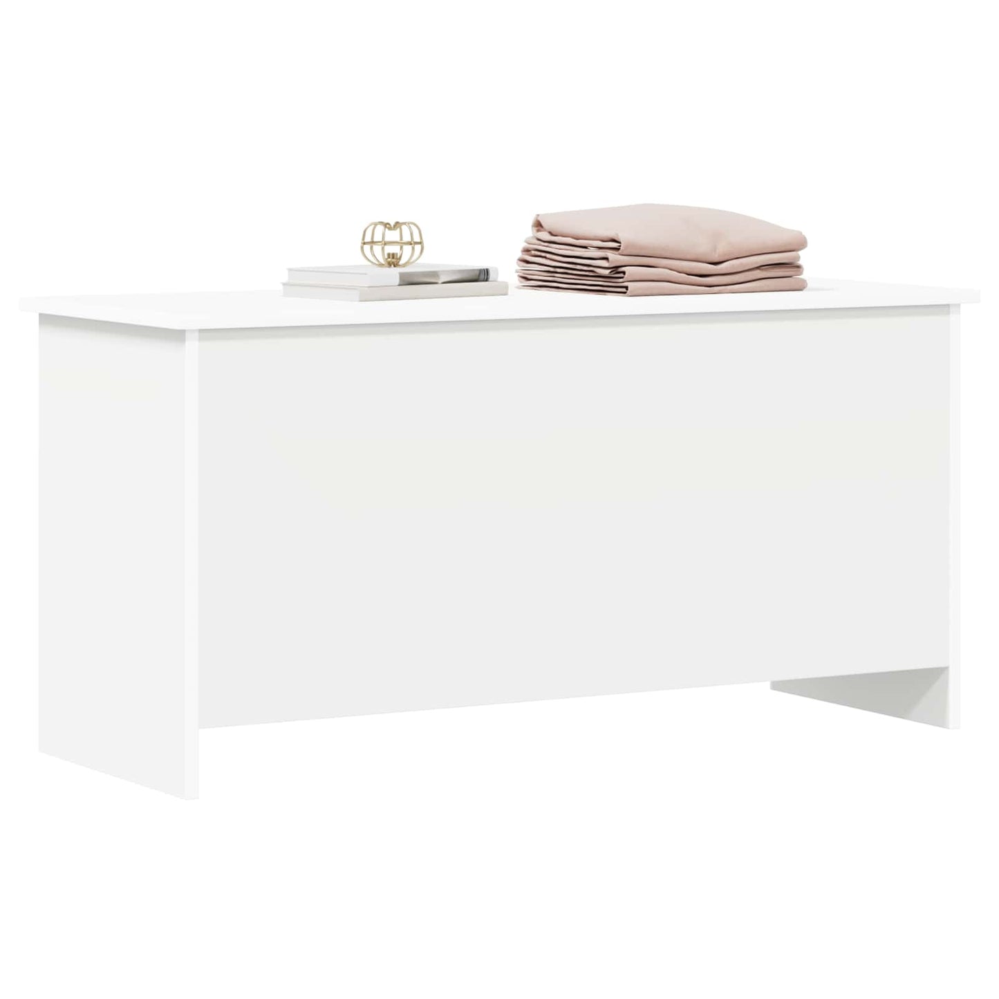 vidaXL Θήκη Αποθήκευσης Λευκό 100 x 40 x 50 cm Επεξεργασμένο Ξύλο