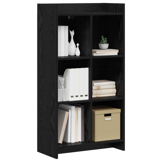 vidaXL Βιβλιοθήκη Μαύρη Δρυς 59 x 30 x 111 εκ Επεξεργασμένο Ξύλο