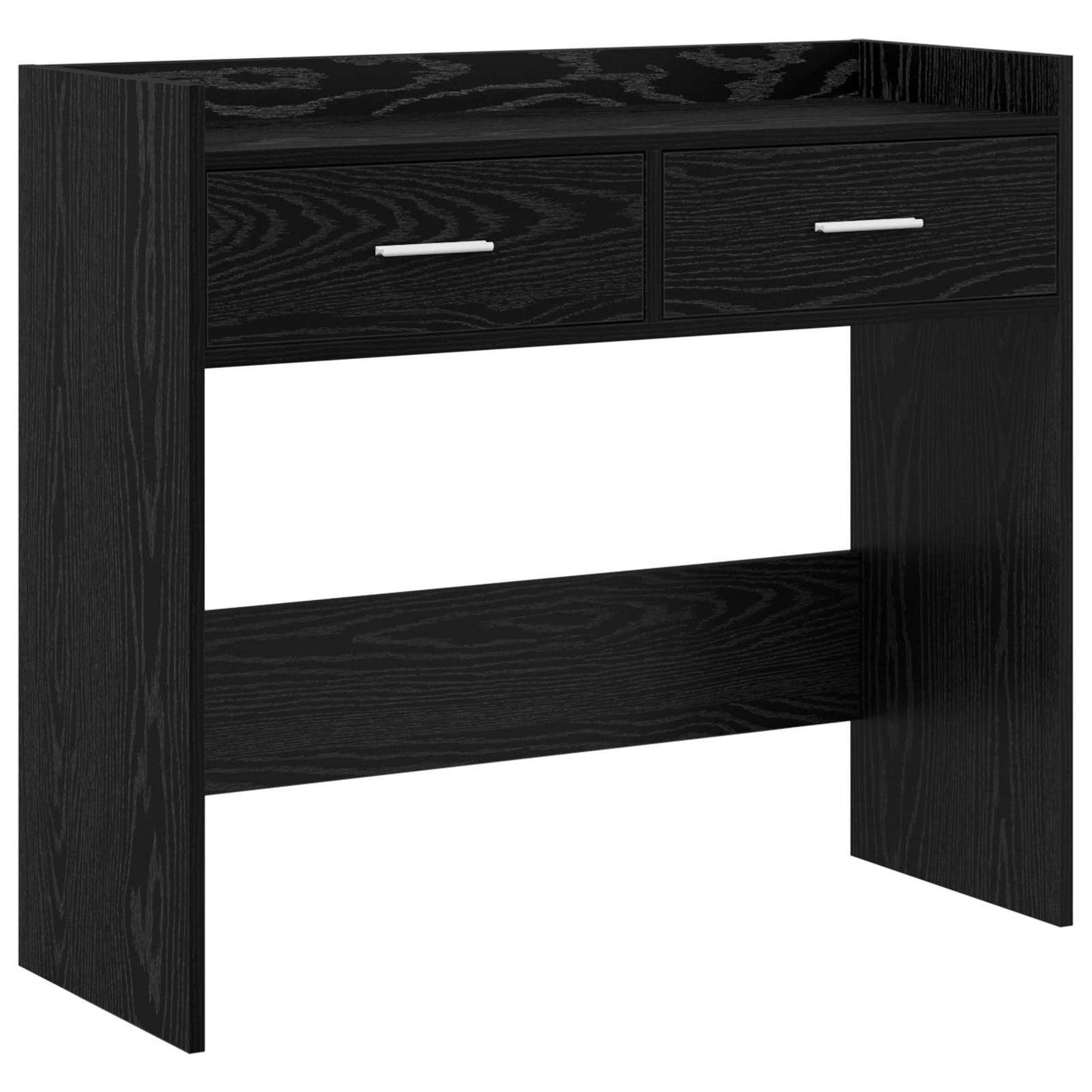 vidaXL Τραπέζι κονσόλας Μαύρη Δρυς 90 x 35 x 80 εκ Επεξεργασμένο Ξύλο