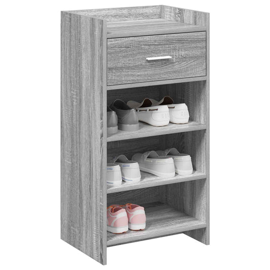 vidaXL Ντουλάπα Παπουτσιών με συρτάρι Γκρι Sonoma 48 x 36 x 92 εκ