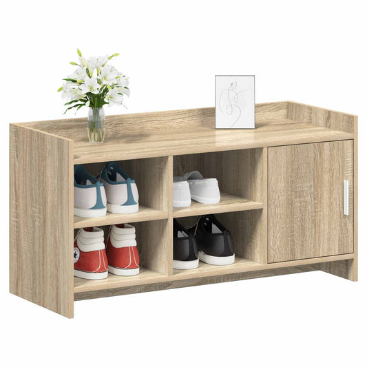 vidaXL Ντουλάπα Παπουτσιών με πόρτα Sonoma Δρυς 100 x 39,5 x 51 εκ