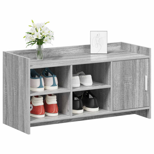 vidaXL Ντουλάπα Παπουτσιών με πόρτα Γκρι Sonoma 100 x 39,5 x 51 εκ