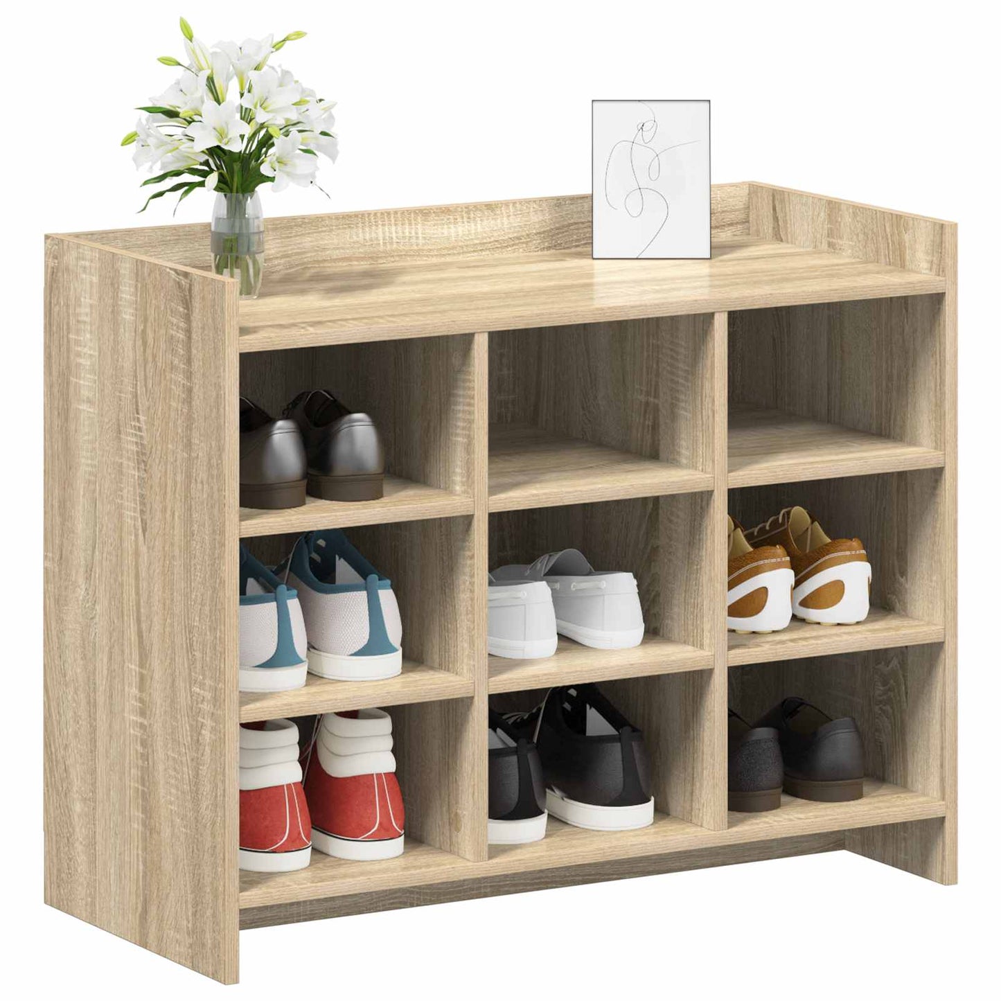 vidaXL Ντουλάπα Παπουτσιών Sonoma Δρυς 85 x 39,5 x 70 εκ.