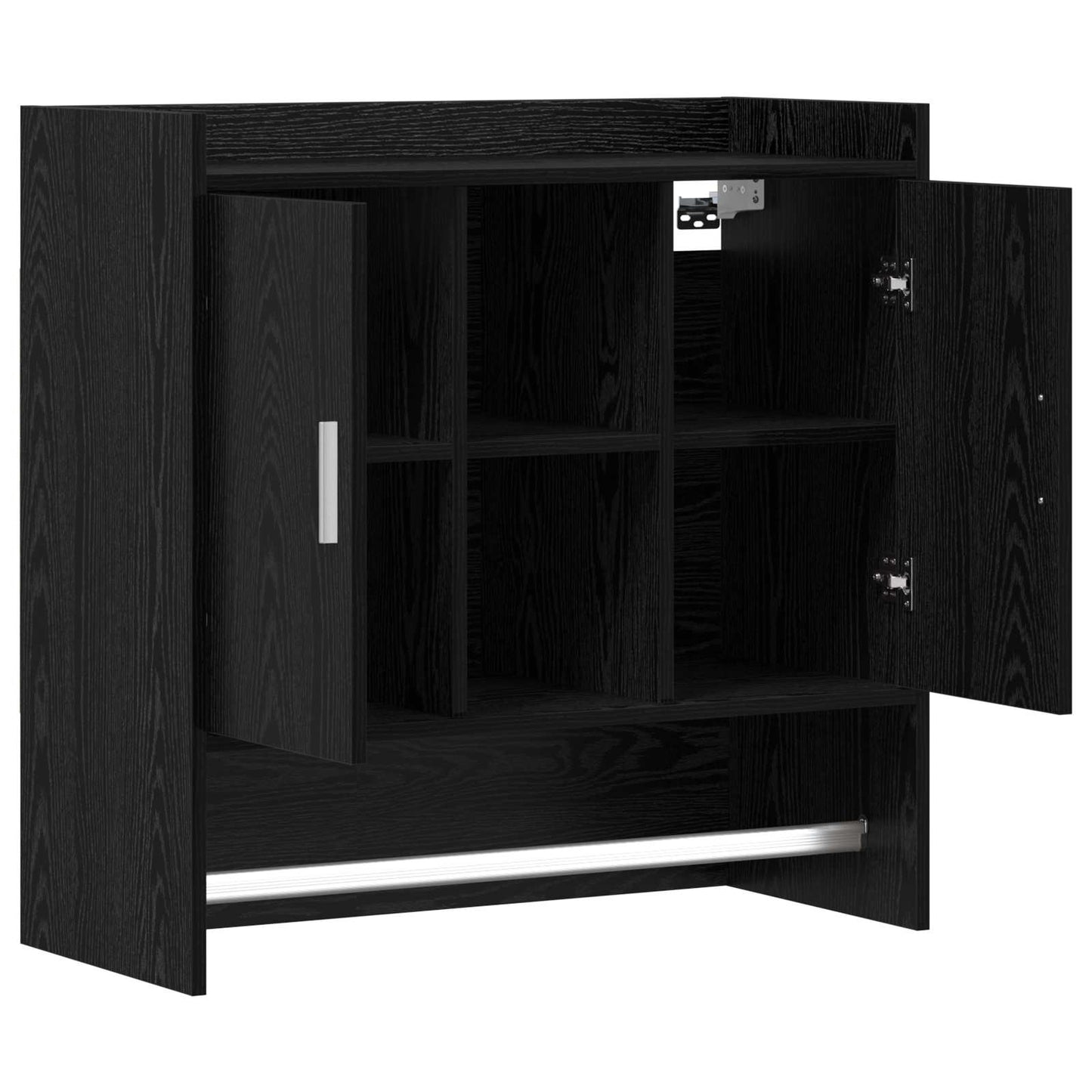 vidaXL Ράφι Τοίχου Επιτοίχιο Μαύρη Δρυς 80 x 36 x 80 εκ