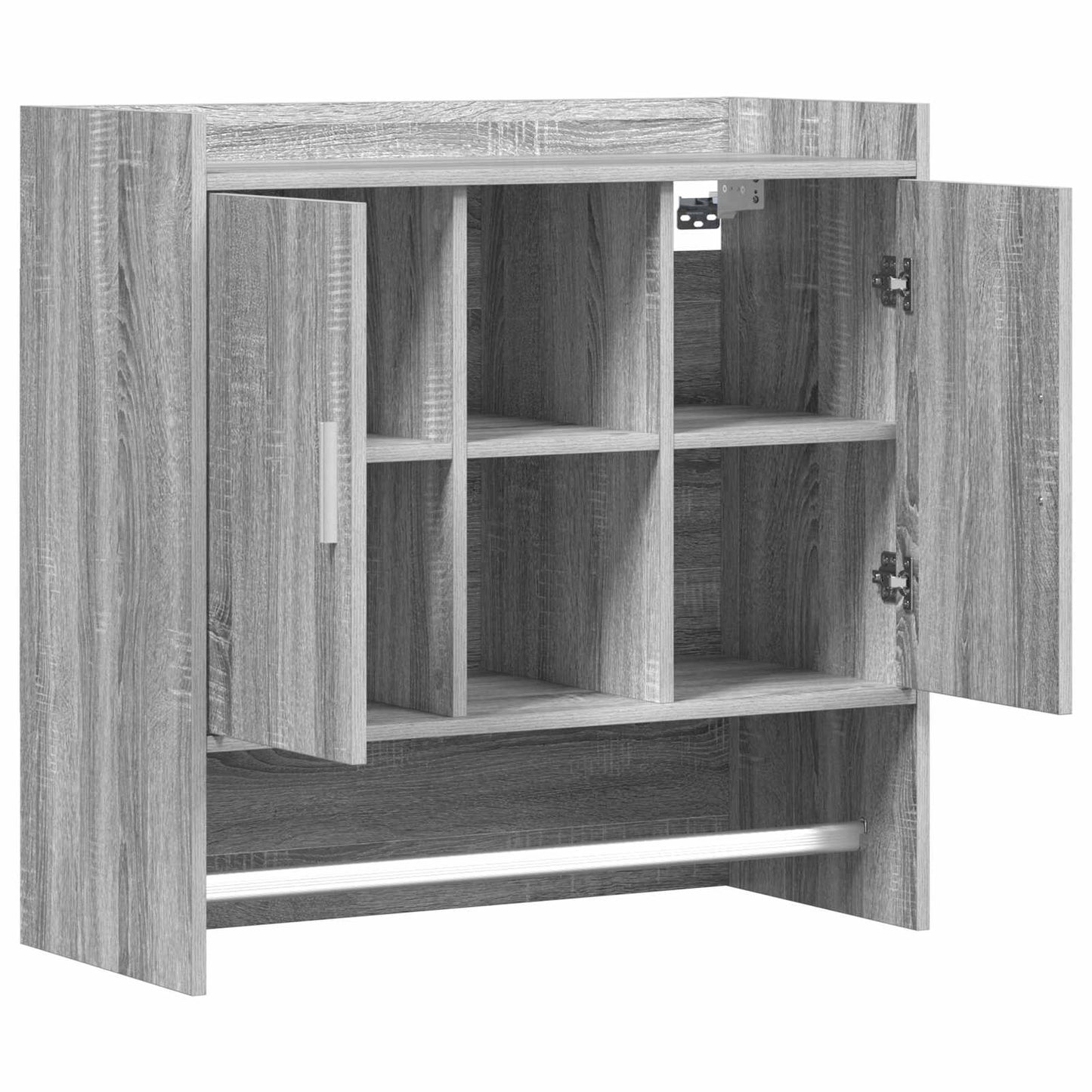 vidaXL Ράφι Τοίχου Επιτοίχιο Γκρι Sonoma 80 x 36 x 80 εκ