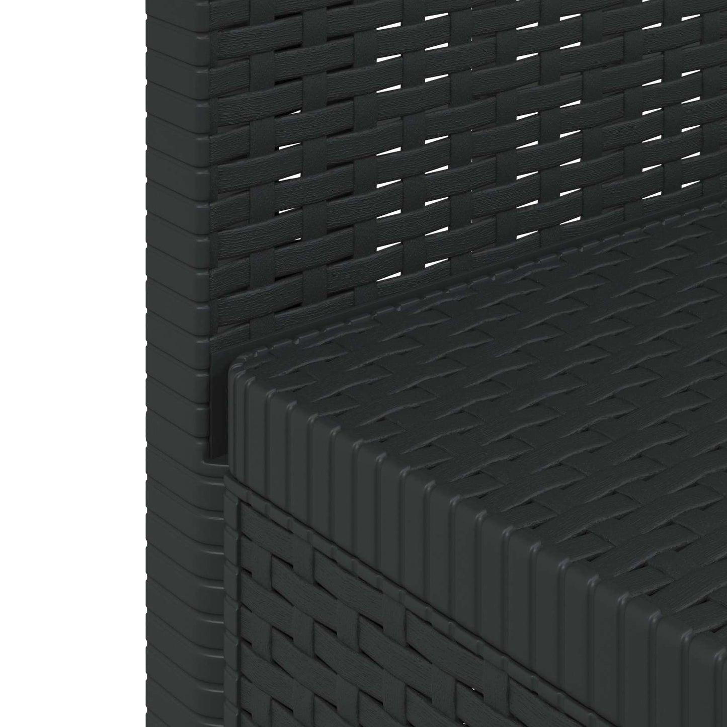 vidaXL Καναπές Κήπου 3 Θέσεων με Μαξιλάρια Ρατάν PP Ανθρακί