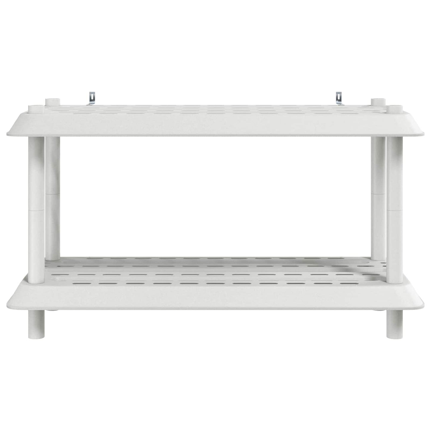 vidaXL Μονάδα Ραφιού 2 επίπεδα 100 x 40 x 55,5 εκ. PP Λευκό