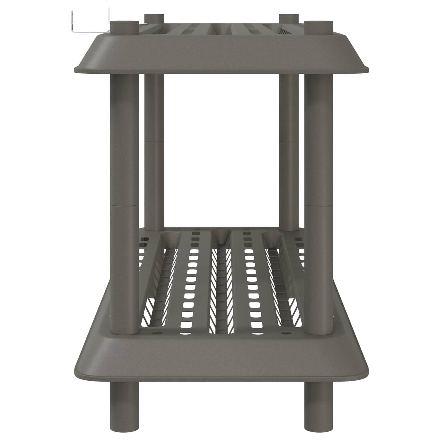 vidaXL Μονάδα Ραφιού 2 επίπεδα 100 x 40 x 55,5 εκ PP Ανοιχτό γκρι