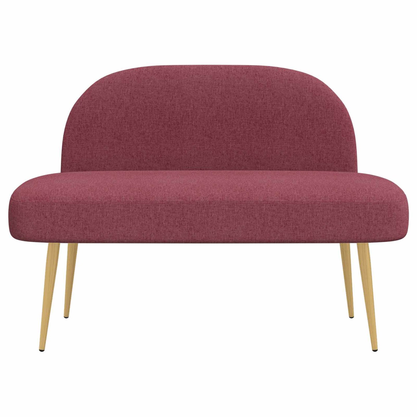 vidaXL Δερμάτινος Πάγκος με Πλάτη Μπορντό 110 x 60 x 76 cm Πολυεστέρας