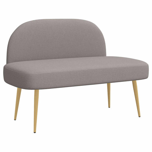 vidaXL Δερμάτινος Πάγκος με Πλάτη Taupe 110 x 60 x 76 cm Πολυεστέρας