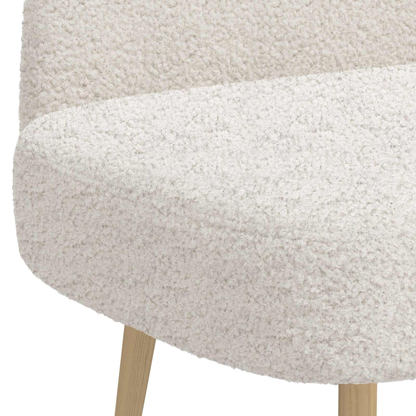 vidaXL Δερμάτινος Πάγκος με Πλάτη Κρεμ 110 x 60 x 76 cm Μπουκλέ