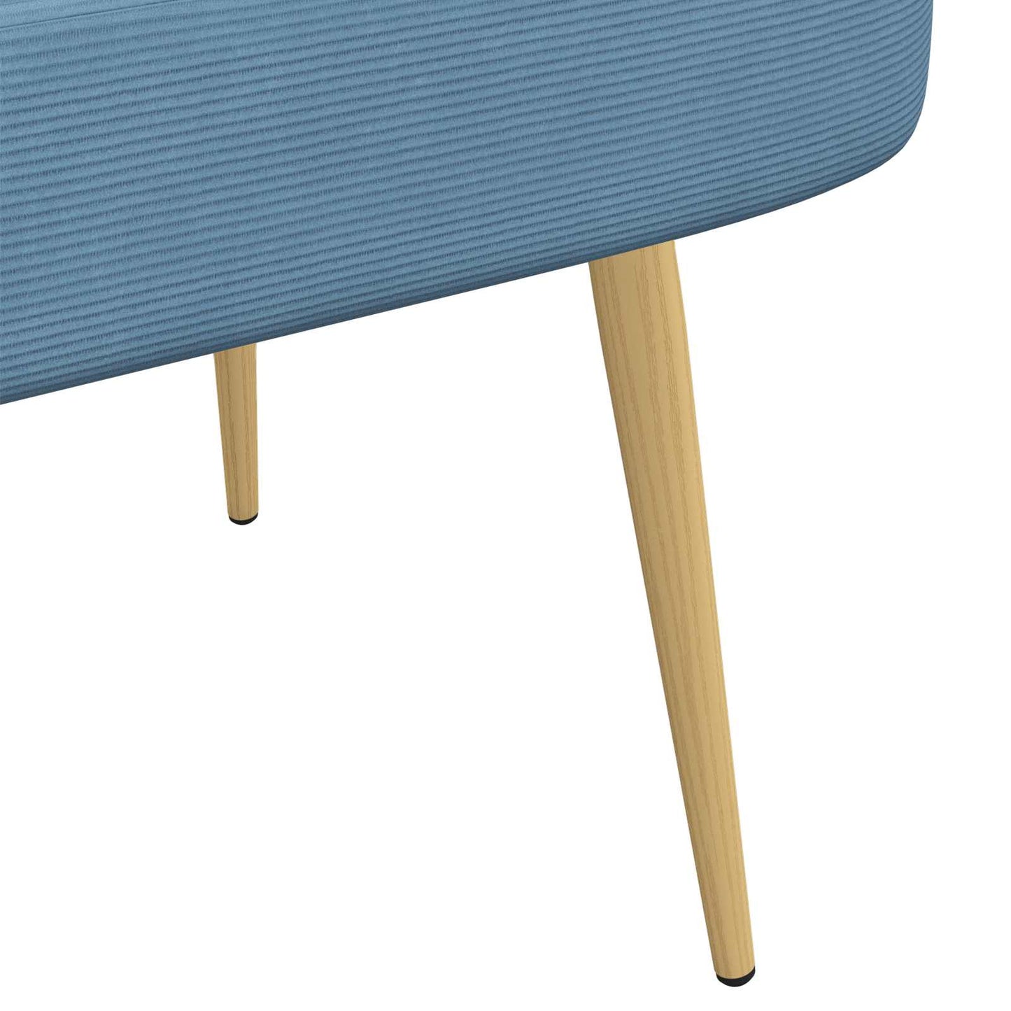 vidaXL Δερμάτινος Πάγκος με Πλάτη Μπλε 110 x 60 x 76 cm