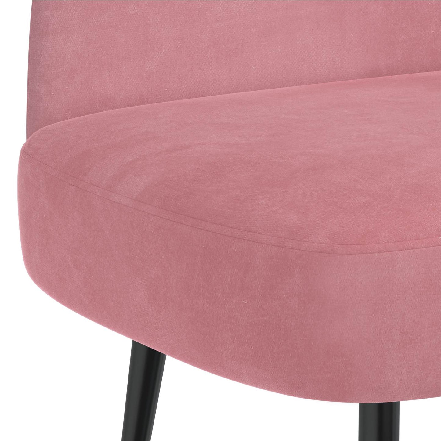 vidaXL Δερμάτινος Πάγκος με Πλάτη Ροζ 110 x 60 x 76 cm Βελούδο