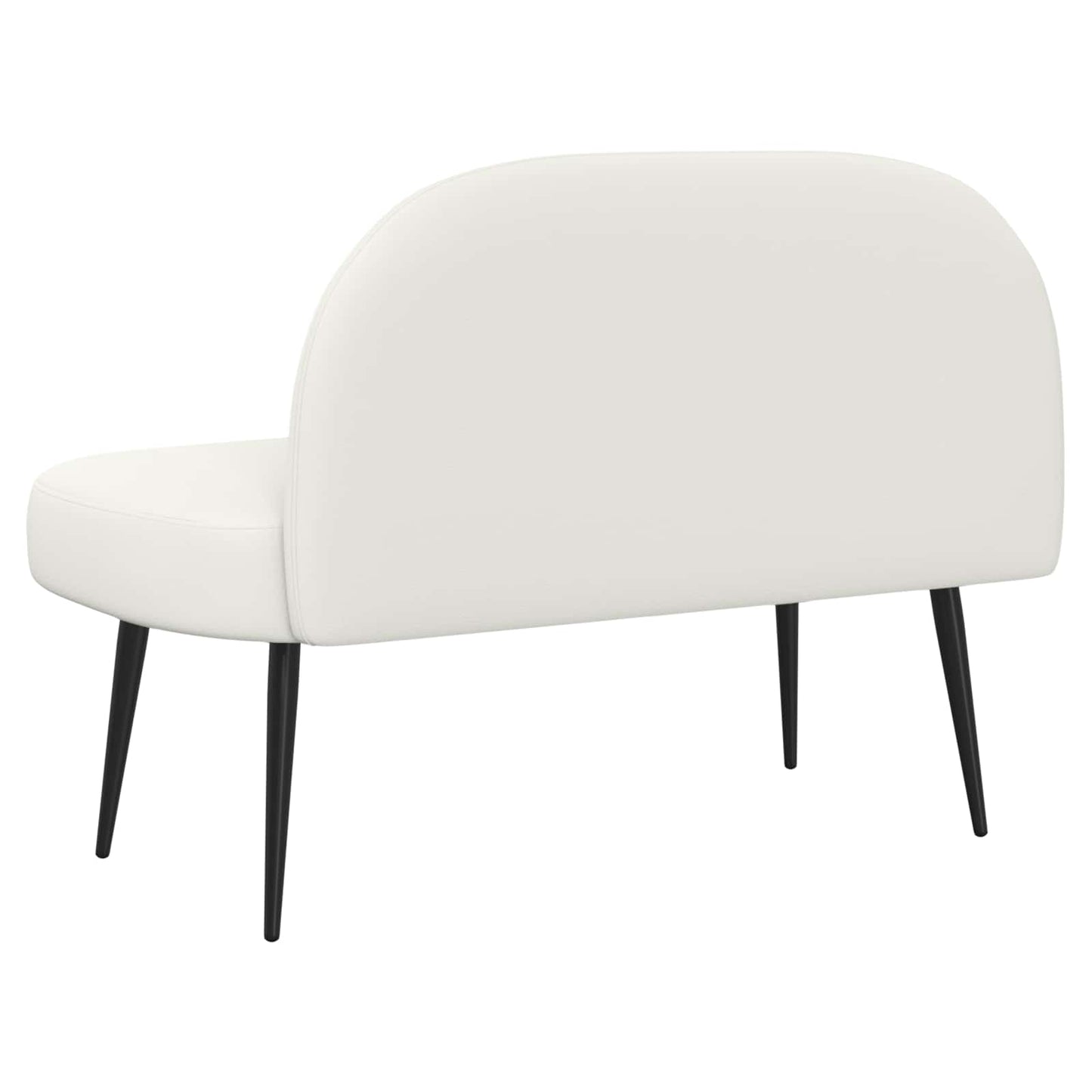 vidaXL Δερμάτινος Πάγκος με Πλάτη Λευκό 110 x 60 x 76 cm Τεχνητό Δέρμα